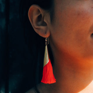 Orange Fringe | Earrings