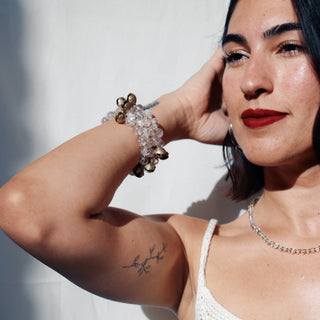 Clear Quartz Heart Line | Necklace