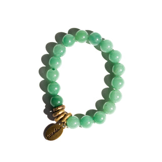 Green Aventurine Large Bead | Beaded Bracelet