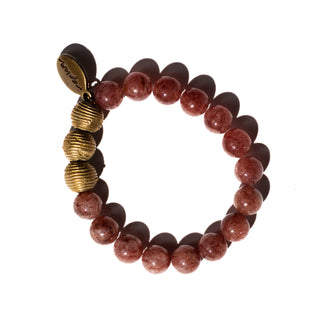Strawberry Quartz | Beaded Bracelet