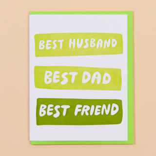 Best Husband, Dad, Friend | Note Card