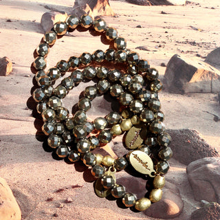 Titanium Pyrite | Beaded Bracelet