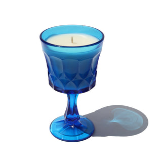 Teakwood Blue Vintage Candle
