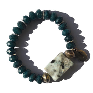Teal Jade | Beaded Bracelet