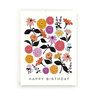Zinnias Birthday | Note Card