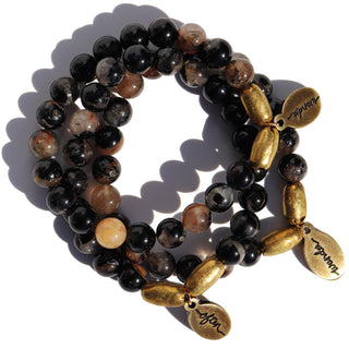 Black Tourmaline | Beaded Bracelet