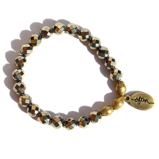 Titanium Pyrite | Beaded Bracelet
