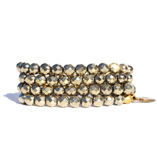 Titanium Pyrite | Beaded Bracelet
