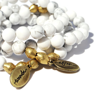 White Howlite | Beaded Bracelet