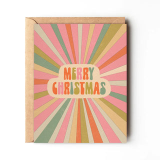 Colorful Retro Christmas Card | Note Card