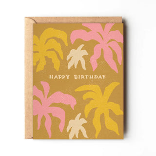 Retro Palm Hippie Boho Birthday Card | Note Card