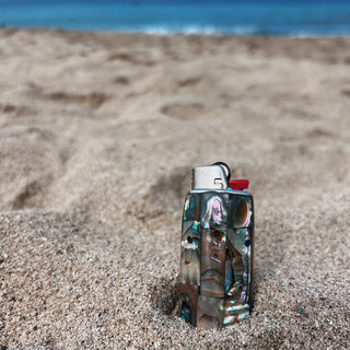 Abalone Lighter Cases | Silver