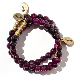 Amethyst Jade | Beaded Bracelet