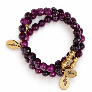 Amethyst Jade | Beaded Bracelet