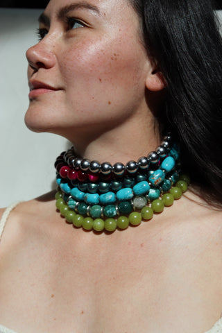 Silver Pearlized | Bauble Choker Necklace