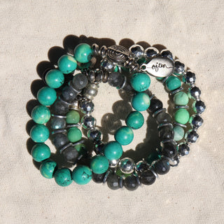 Silver Hematite | Beaded Bracelet