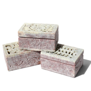Carved Soapstone Treasure Box