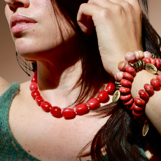 Chunky Coral Jade | Choker Necklace