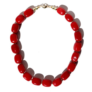 Chunky Coral Jade | Choker Necklace