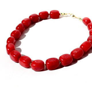 Chunky Coral Jade | Choker Necklace