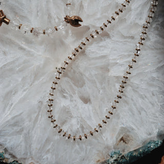 Clear Quartz Heart Line | Necklace