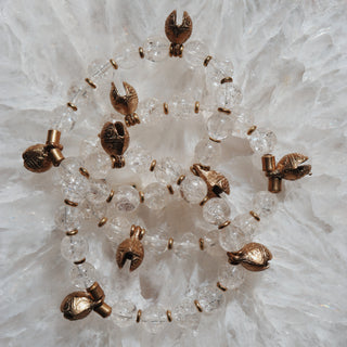 Clear Quartz Jingle | Beaded Bracelet