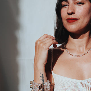 Clear Quartz Heart Line | Necklace