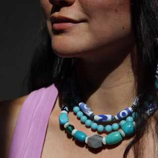 Periwinkle Sky Agate | Choker Necklace