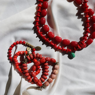 Chunky Coral Jade | Choker Necklace