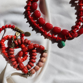 Chunky Coral Jade | Choker Necklace