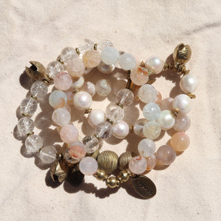 Cherry Blossom Agate | Beaded Bracelets