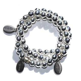 Silver Hematite | Beaded Bracelet