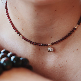 Garnet Star Choker | Necklace