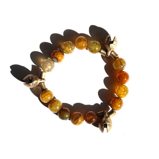 Golden Agate Jingle | Beaded Bracelet