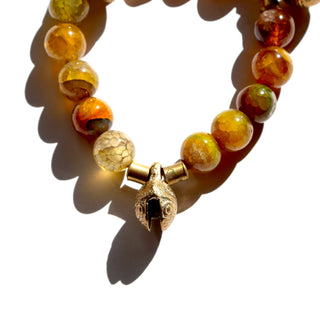 Golden Agate Jingle | Beaded Bracelet