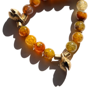 Golden Agate Jingle | Beaded Bracelet