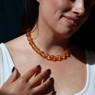 Honey Glass Bauble |Necklace