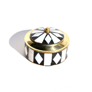 Mother of Pearl Brass Keepsake Box