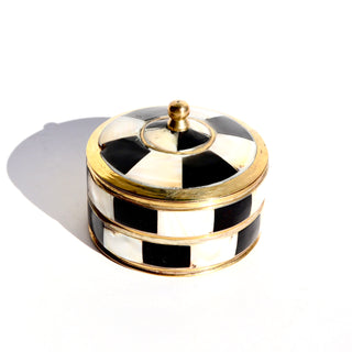 Mother of Pearl Brass Keepsake Box