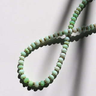 Mint Chrysoprase Heart Line | Necklace