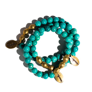Turquoise Howlite | Beaded Bracelet