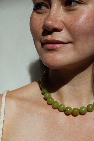 Olive Jade | Bauble Choker Necklace