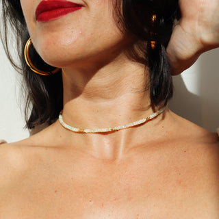 Fire Opal | Gemstone Choker Necklace