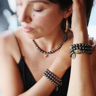 Midnight Pearl | Beaded Bracelet