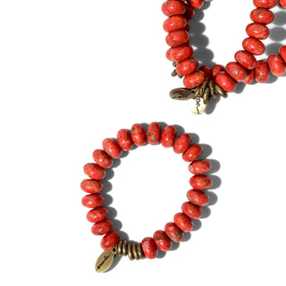 Persimmon Coral | Beaded Bracelet