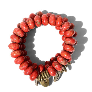Persimmon Coral | Beaded Bracelet