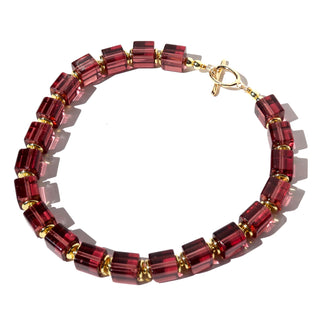 Plum Prism Cube | Necklace