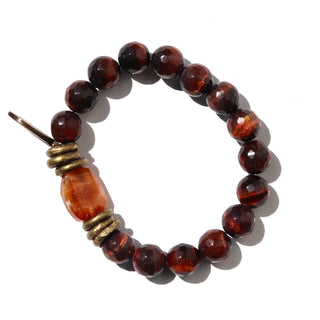 Red Tiger's Eye + Citrine | Beaded Bracelet