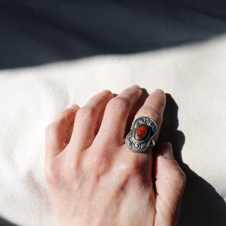 Red Coral | Tibetan Gemstone Rings