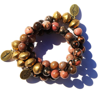 Rhodonite Large Bead | Beaded Bracelets